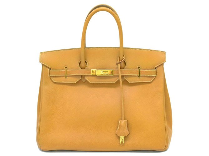 Acapulco Hermès HERMES BIRKIN 35 Dorado Cuero  ref.181172