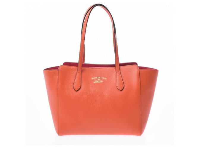 gucci swing leather tote
