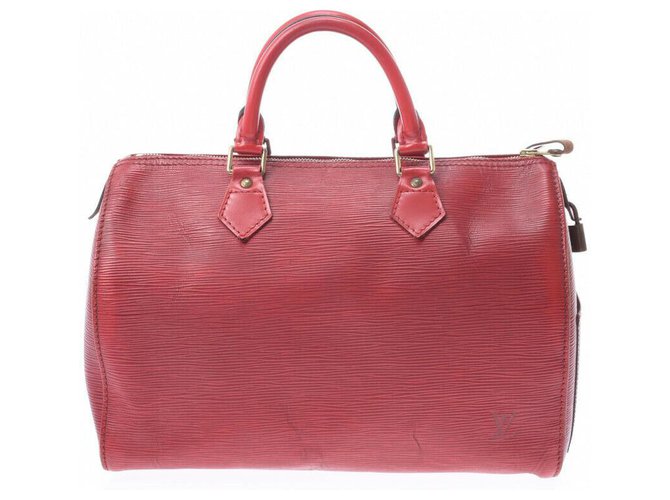Louis Vuitton Speedy 35 Red Leather  ref.181226