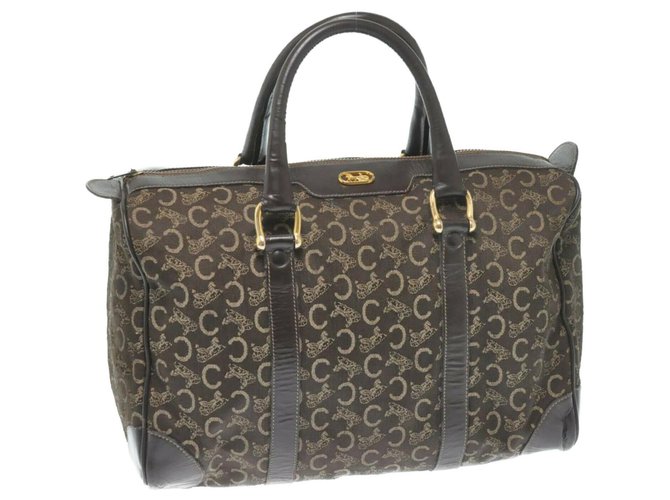 Céline Vintage Handbag Brown Cloth  ref.181339