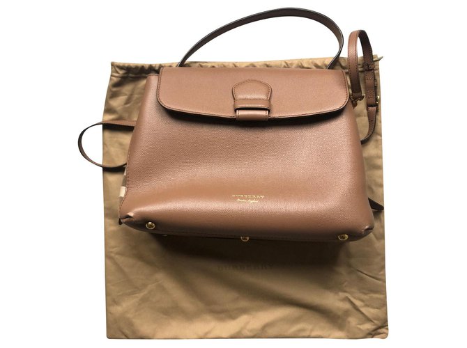 Burberry Handbags Chestnut Light brown Caramel Leather  ref.181372