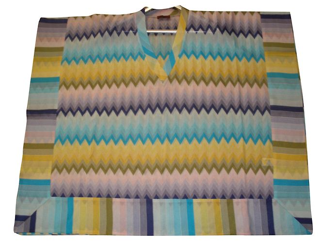 Caftano Missoni Mare Sunset a zigzag multicolore