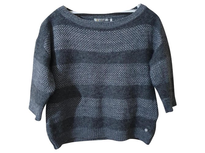 Autre Marque Rich & Royal Pullover grau silber 