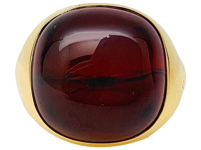 Pomellato "Ori Barbari" Ring aus Gelbgold und Granat. Gelbes Gold  ref.181499