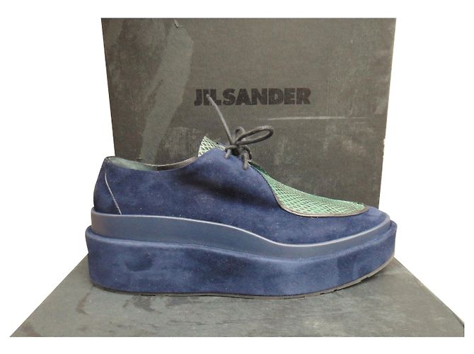 derbies compensés Jil Sander p 36 1/2 état comme neuf Bleu