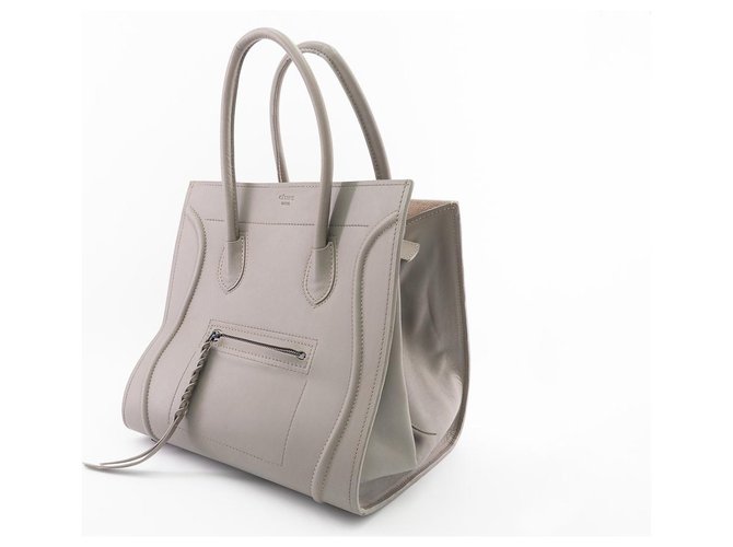 Céline CELINE Luggage Phantom handbag in taupe calf leather.  ref.181557
