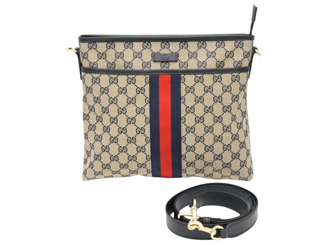 Gucci Sherry Line GG Shoulder Bag Beige Cloth  ref.181640