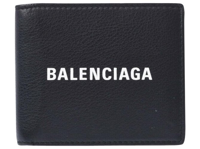 Balenciaga Vintage wallet Black Leather  ref.181659