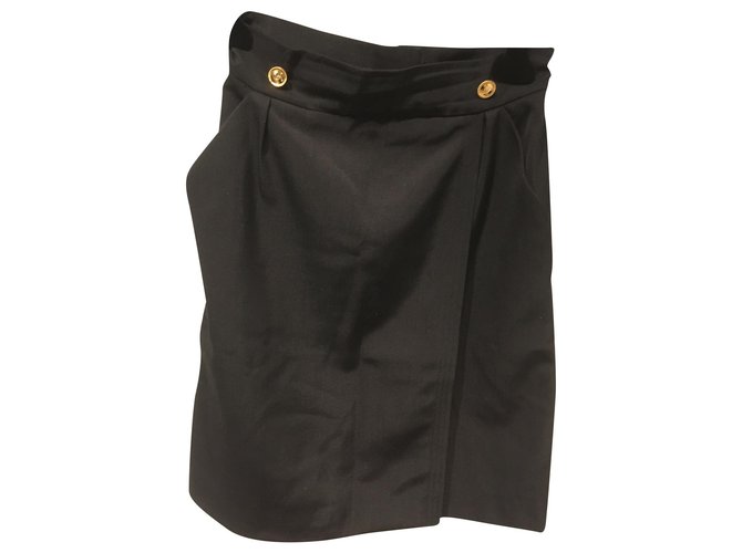 Chanel Skirts Black Cotton  ref.181818