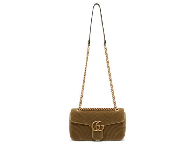 Gucci GG Marmont VELVET  shoulder bag BRAND NEW Light brown  ref.181851