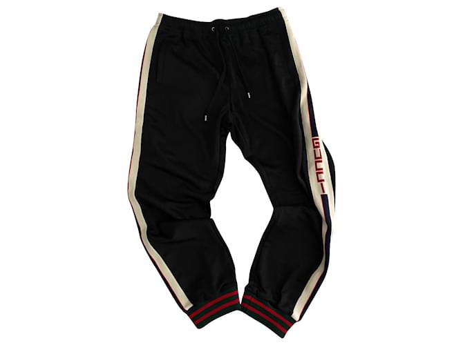 pantalon de jogging gucci Coton Noir  ref.181910