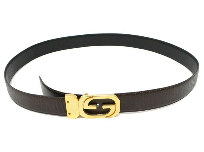 GUCCI Belt Brown Leather  ref.182002