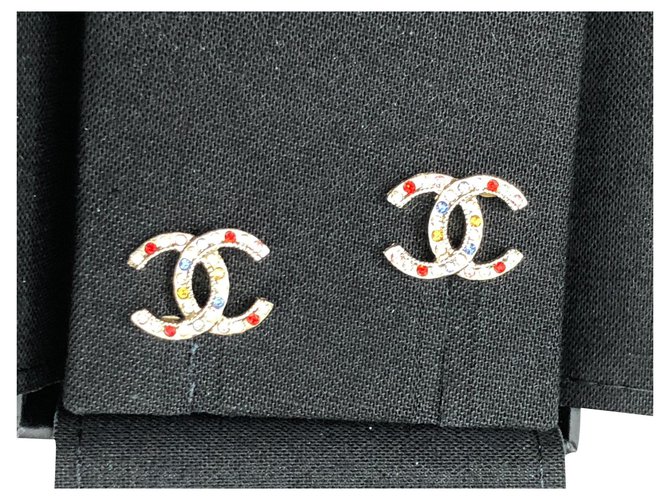 Chanel Earrings Golden Metal  ref.182035