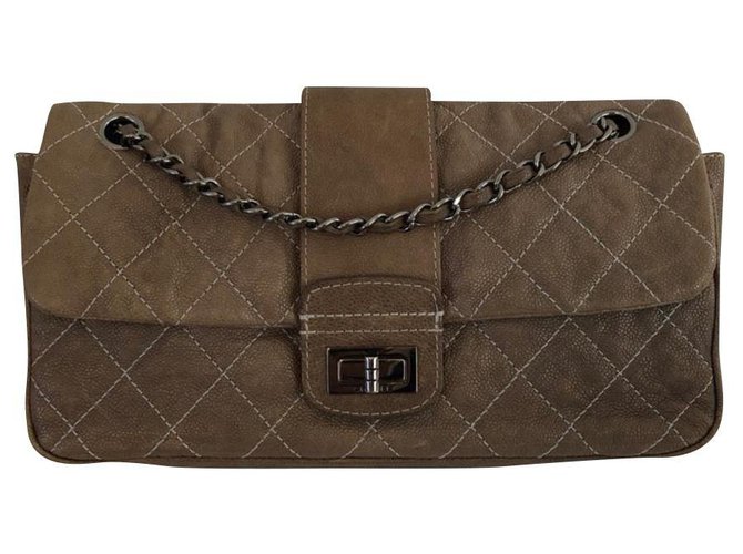 2.55 Chanel Beige Leather  ref.182060