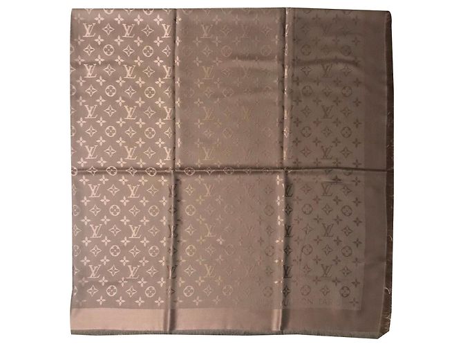 Scialle Louis Vuitton cappuccino Marrone Cioccolato