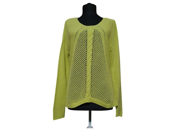 Cynthia Rowley Knitwear Yellow Cotton Acrylic  ref.182169