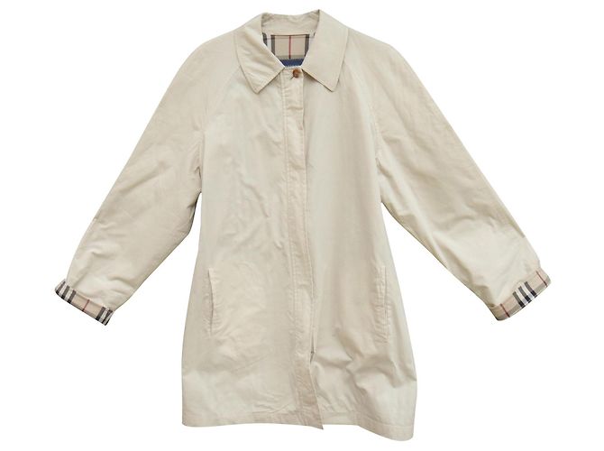 Impermeabile corto Burberry 38 Bianco sporco