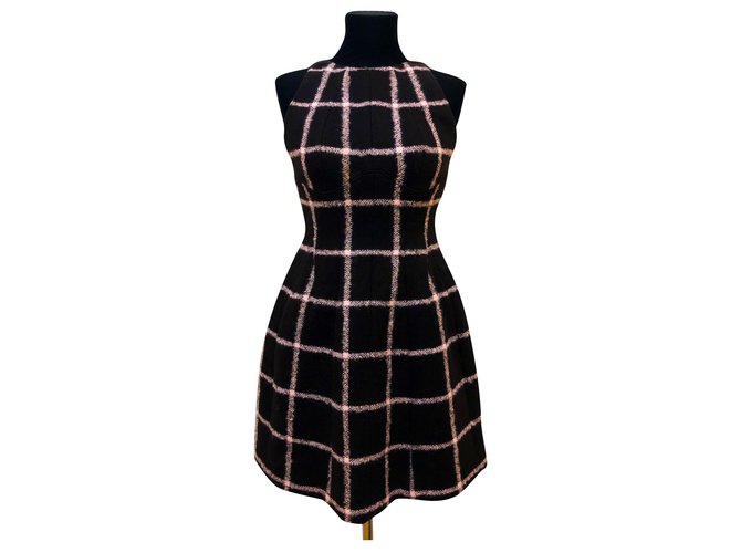 Christian Dior mohair and wool check dress  ref.182205