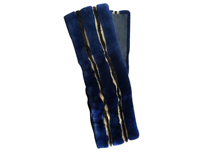 Sciarpa Marni in pelliccia mix visone e coniglio Multicolore