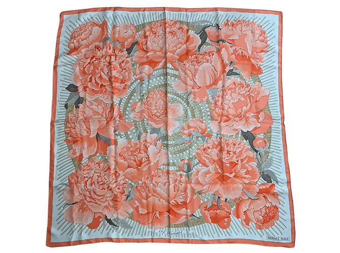 Hermès peonie Corallo Seta