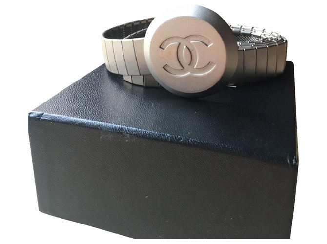 Chanel Astronaut Stainless steel CC Belt Silver Metálico Acero  ref.182253