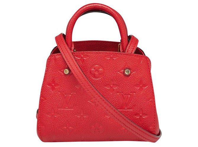 Louis Vuitton Handbags Red Leather  ref.182258