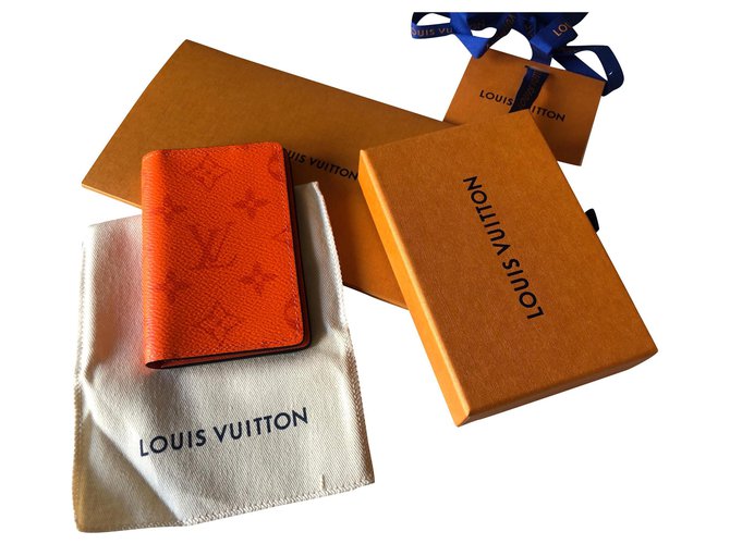 Louis Vuitton LV wlallet new Laranja Couro  ref.182448