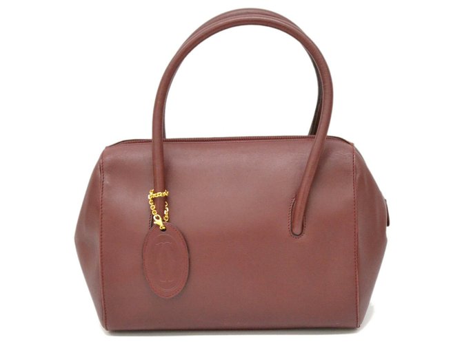 Cartier Must Line Leather Satchel Hand Bag  ref.182453