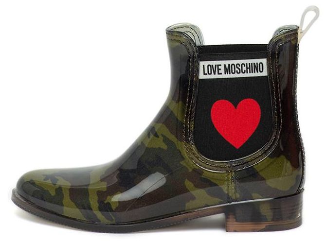Botas Love Moschino de goma con camuflaje Multicolor