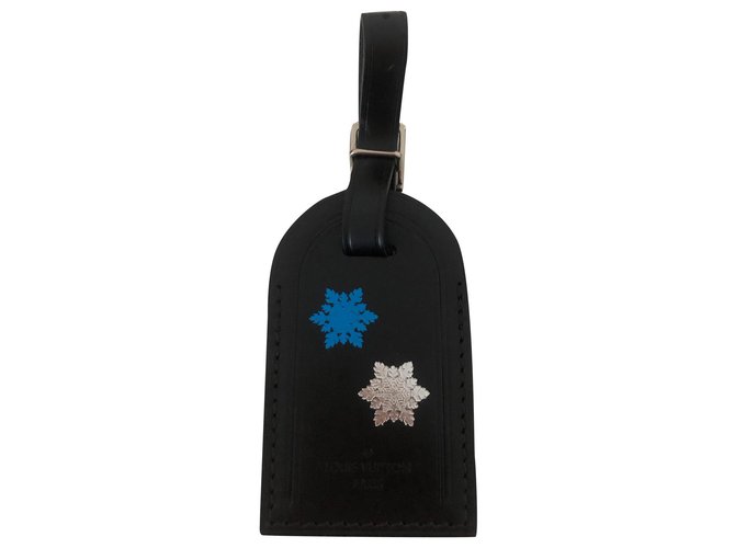 Louis Vuitton Bag charms Black Silvery Blue Multiple colors Leather  ref.182616