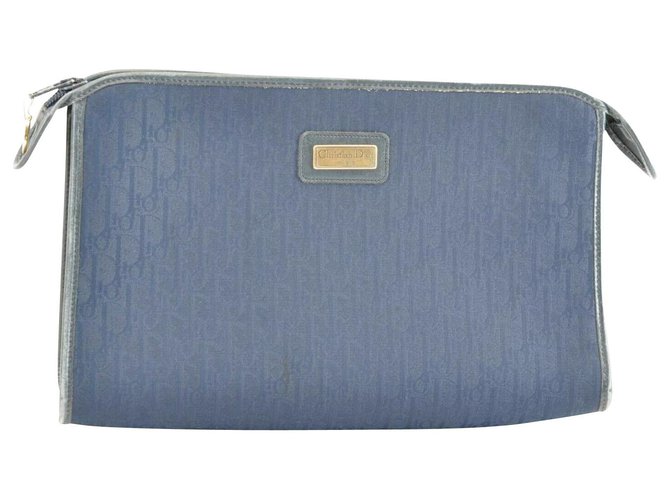 Dior Trotter Pouch Blue Cloth  ref.182799