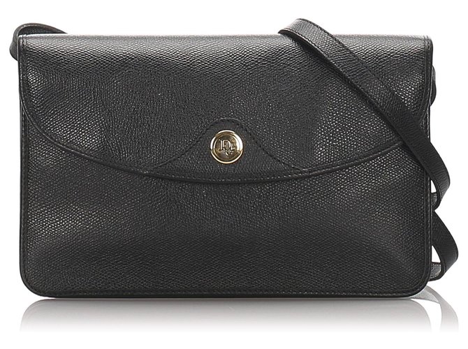 Bolsa Crossbody em Couro Preto Dior Bezerro-como bezerro  ref.182835