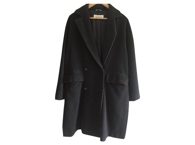 Max Mara Coats, Outerwear Dark grey Cashmere  ref.182933