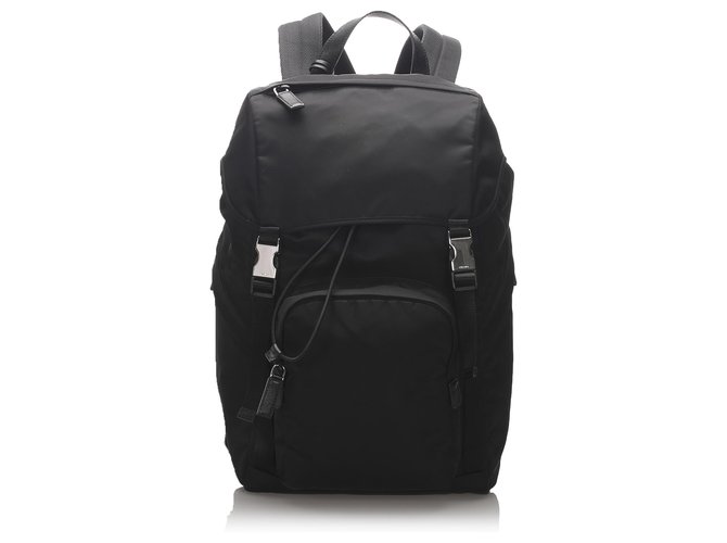 Prada Black Nylon Backpack Cloth  ref.182975
