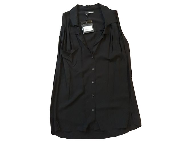 Camicetta senza maniche The Kooples nera in viscosa Nero