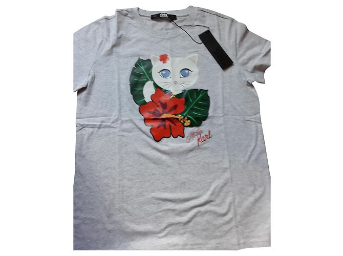Karl Lagerfeld Camiseta Lagerfeld "Hawaii Choupette" Gris