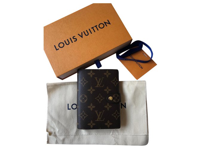 Louis Vuitton Agenda cobrir LV novo Marrom  ref.183044