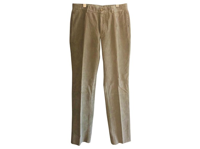 Nuovi pantaloni da uomo in velluto Burberry Beige Cotone  ref.183046