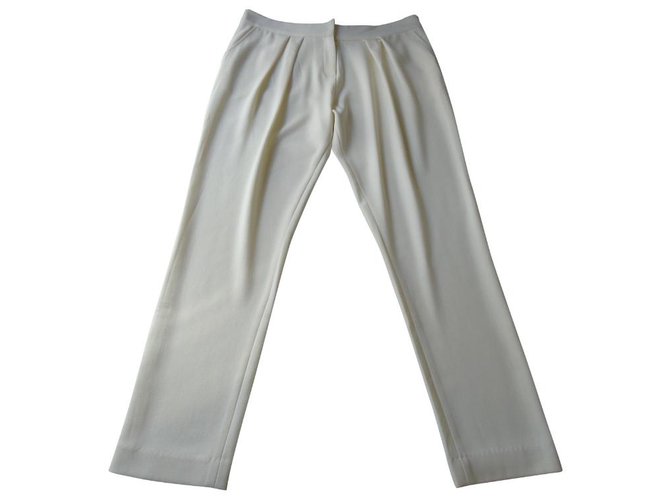 BEL AIR - ECRU CHIC PLIANT PANTS - T.40 Eggshell Polyester  ref.183056