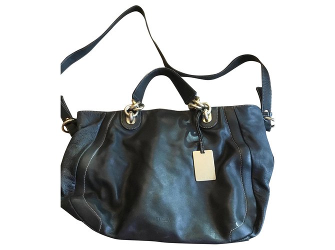 Furla Handbags Black Leather  ref.183079