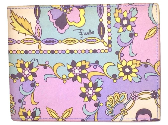 Portafoglio in pelle stampata EMILIO PUCCI Multicolore  ref.183080