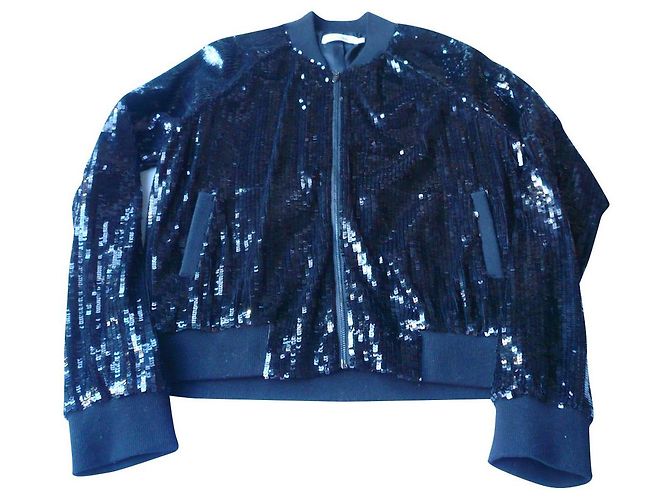Alain Manoukian MANOUKIAN- TEDDY SEQUINS BLACK T40 new condition