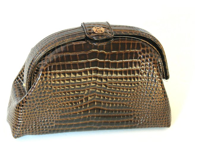 Autre Marque Beautiful clutch bag Brown Leather  ref.183194