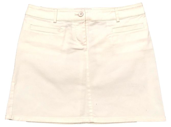 D&G Rock aus cremefarbener Baumwolle Stretch Roh