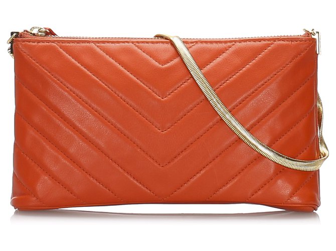 Yves Saint Laurent YSL Red Quilted Leather Baguette Pony-style calfskin  ref.183390