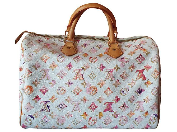Louis Vuitton Speedy 35 Multicolore Pelle Tela