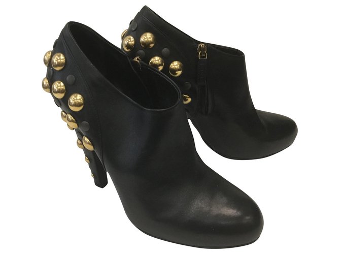 Gucci Ankle Boots Black Leather  ref.183500