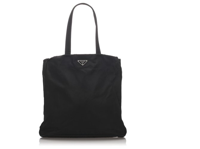 Prada Black Tessuto Tote Bag Nylon Cloth  ref.183525