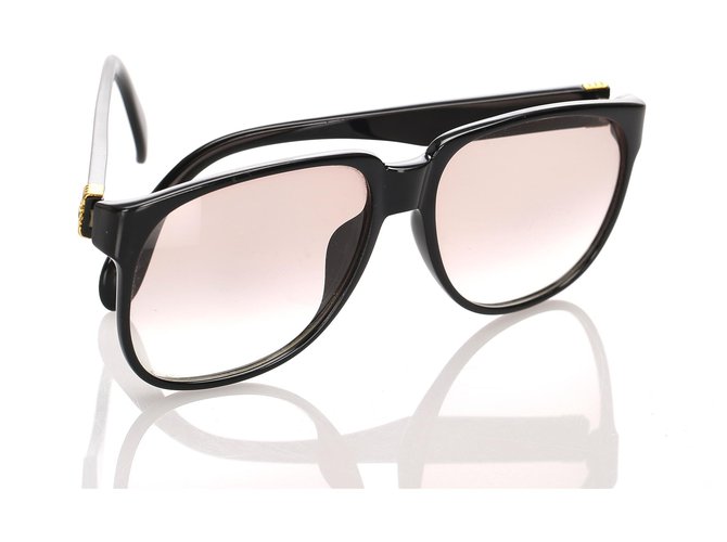 Dior Black Round Tinted Sunglasses  ref.183551