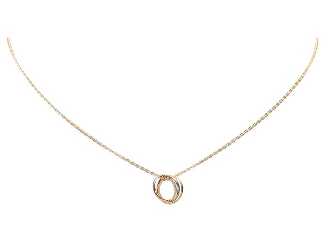 Love Cartier Gold Trinity Necklace Golden Metal  ref.183576